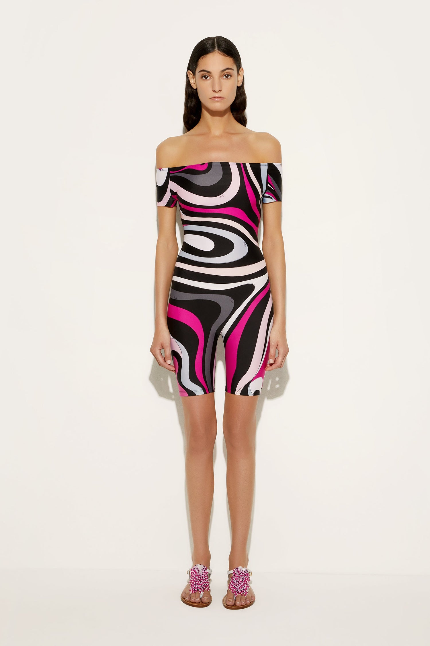 Marmo Print Jumpsuit View 2 - Pucci
