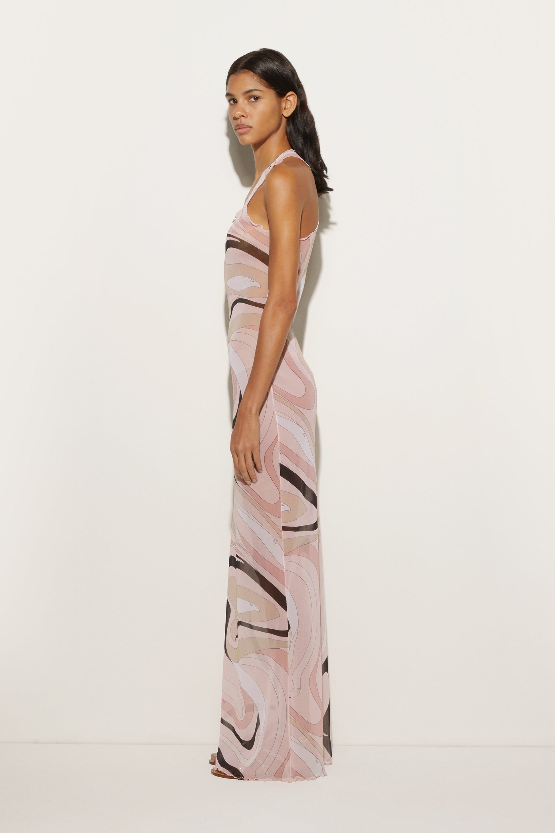 Marmo Print Tulle Dress View 3 - Pucci