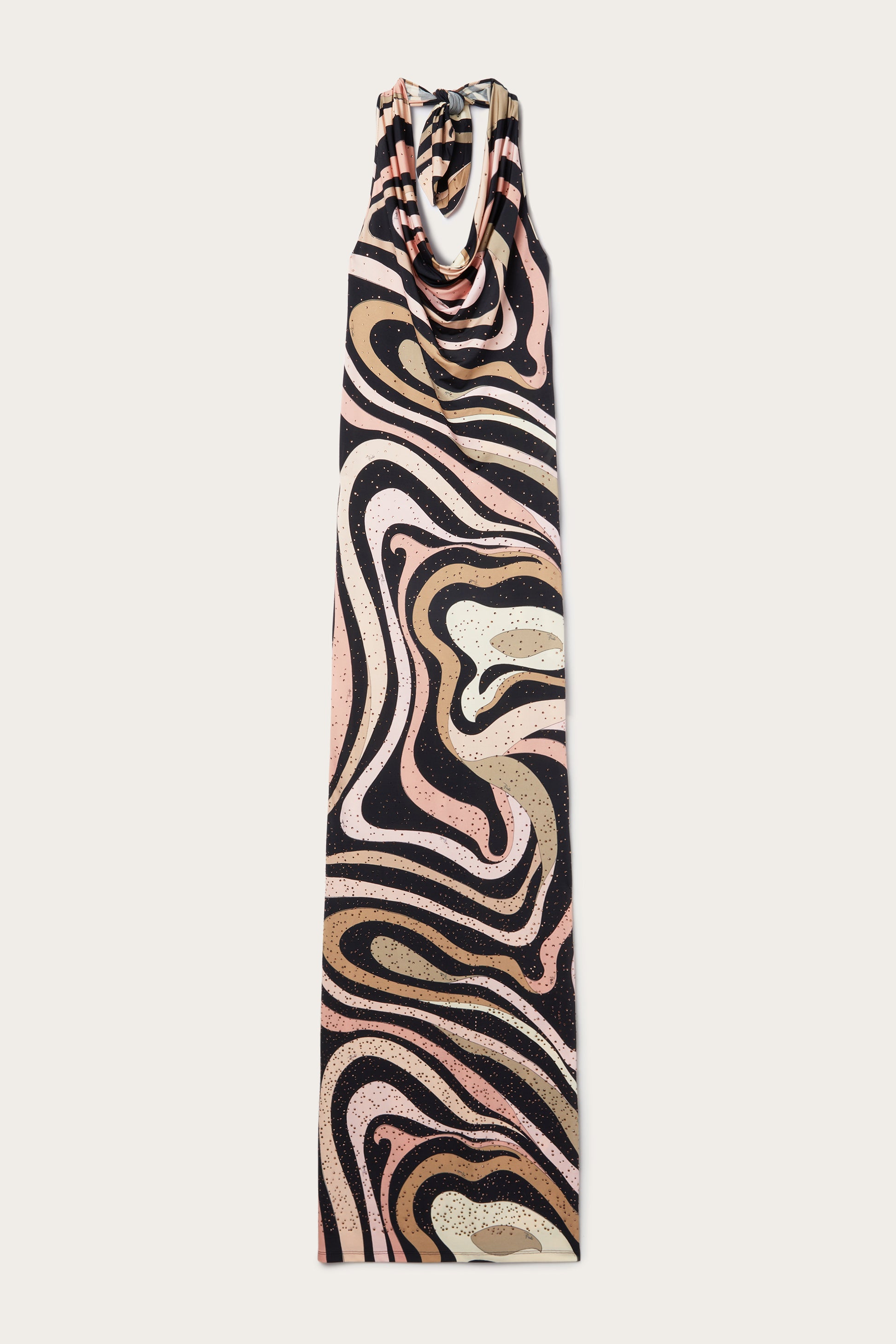 Marmo Print Embellished Long Dress View 1 - Pucci