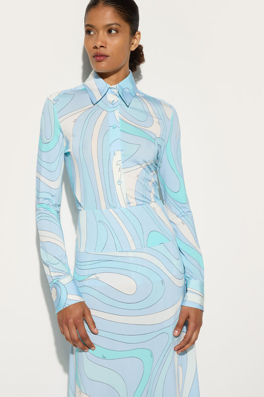 Camicia in Stampa Marmo