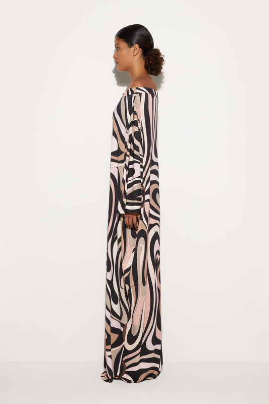 Marmo Boat Neck Kaftan View 3 - Pucci