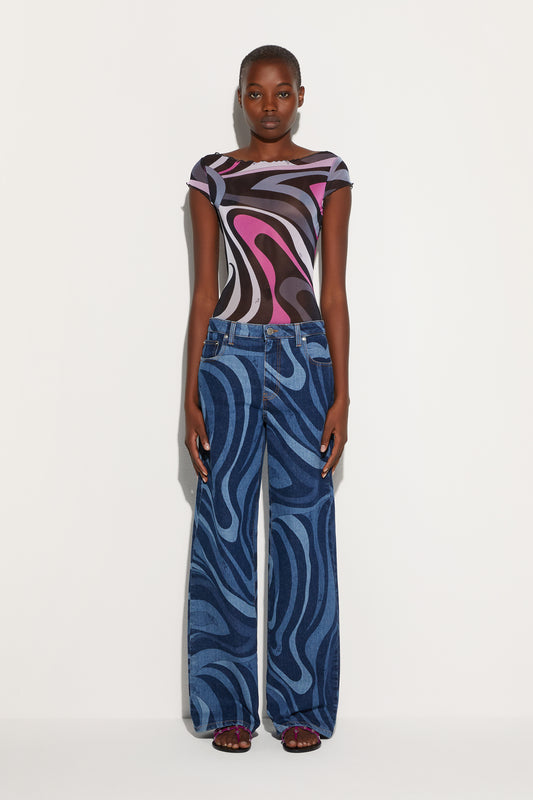 Marmo Print Tulle Top View 2 - Pucci