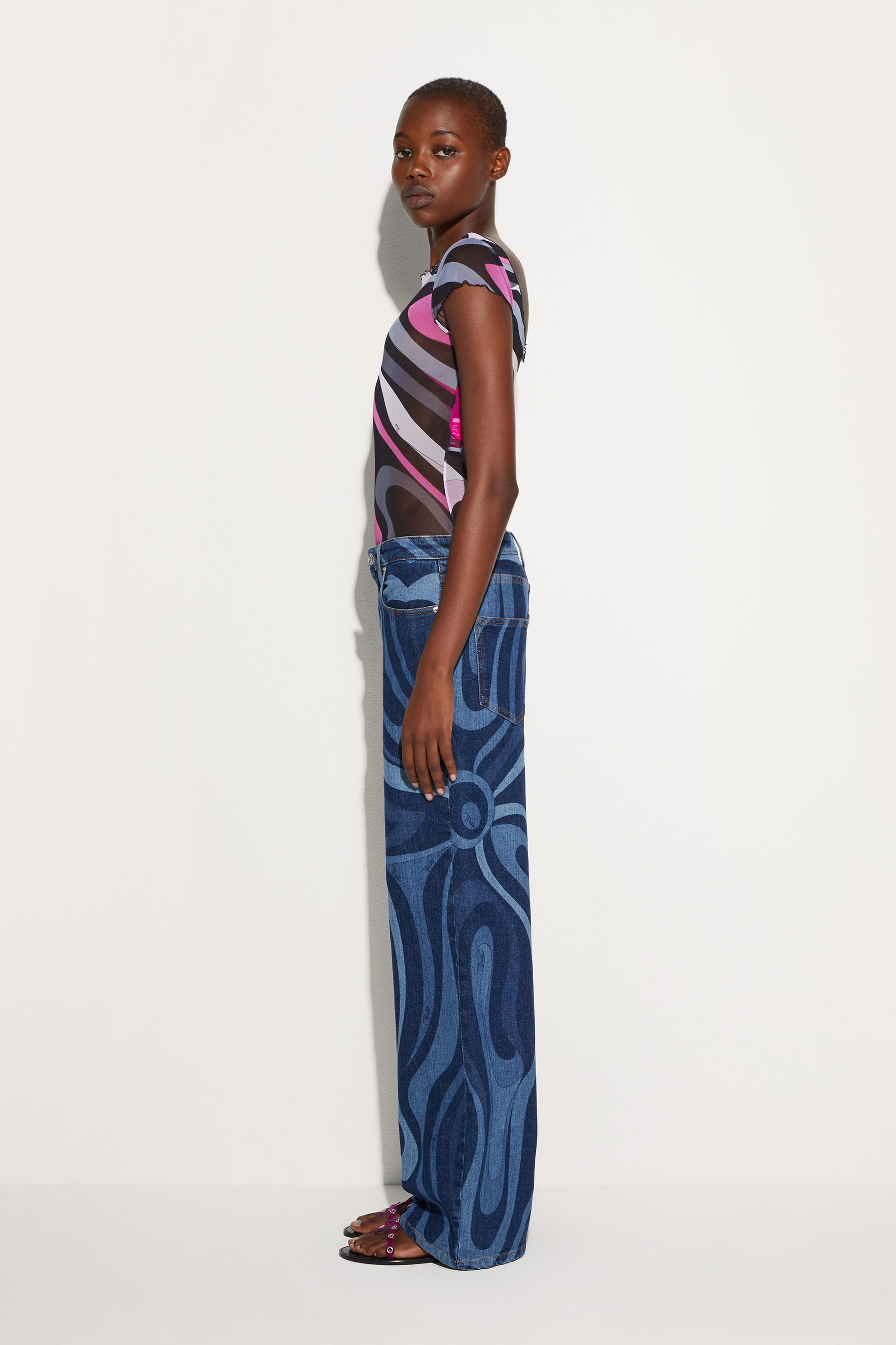 Marmo Print Tulle Top View 3 - Pucci