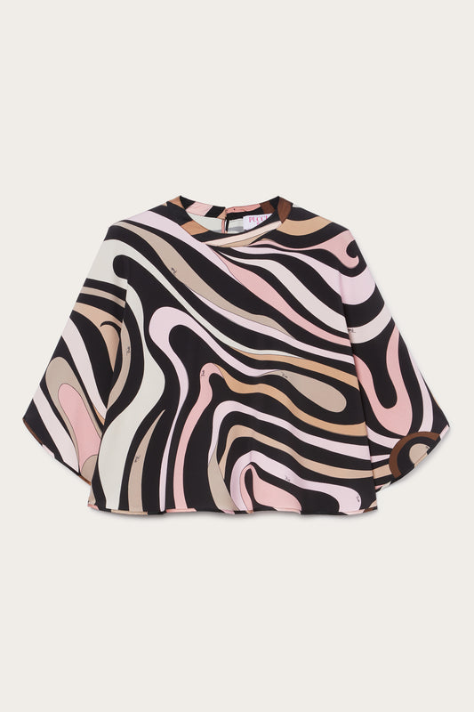 Marmo Cape Sleeve Blouse View 1 - Pucci