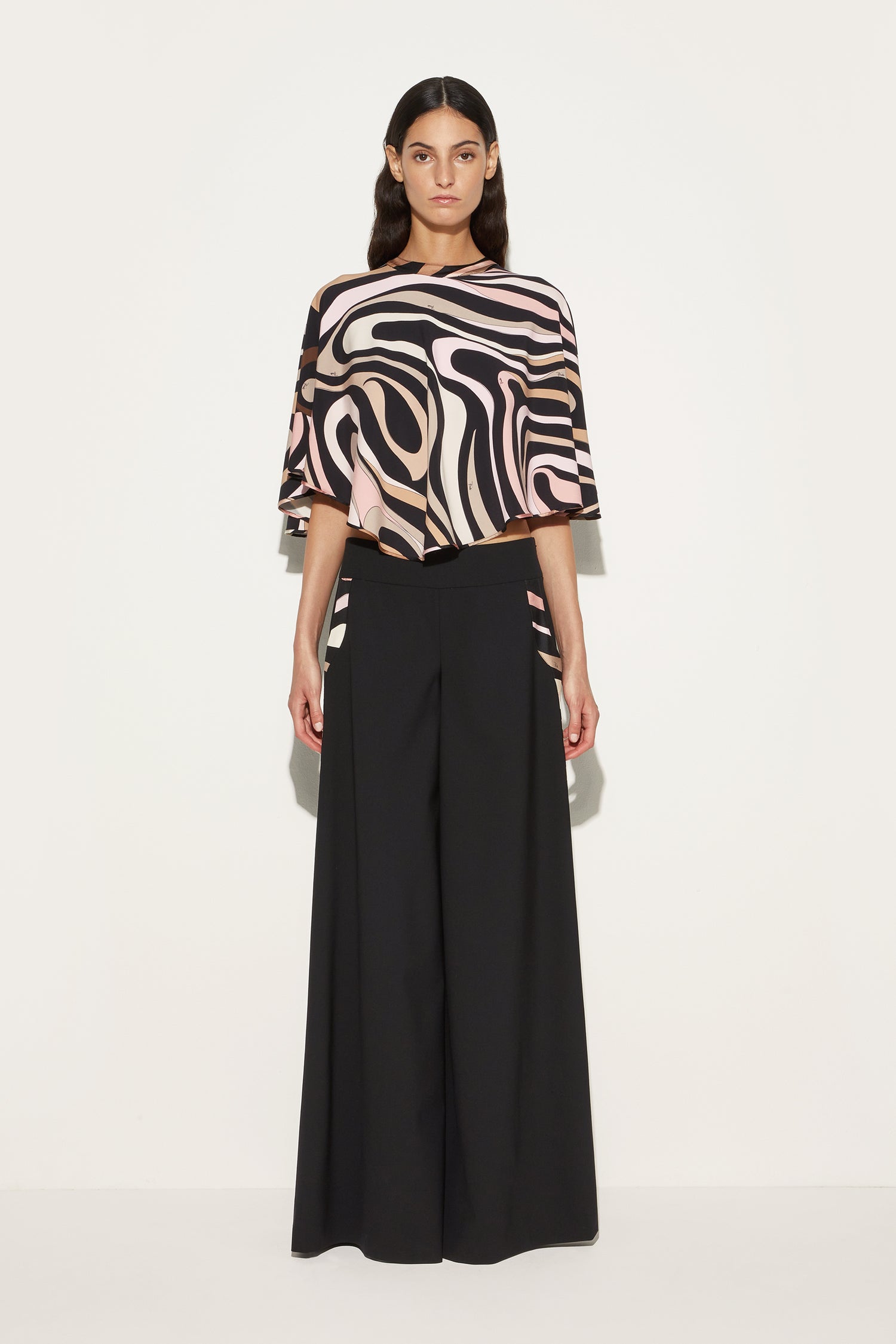 Marmo Cape Sleeve Blouse View 2 - Pucci