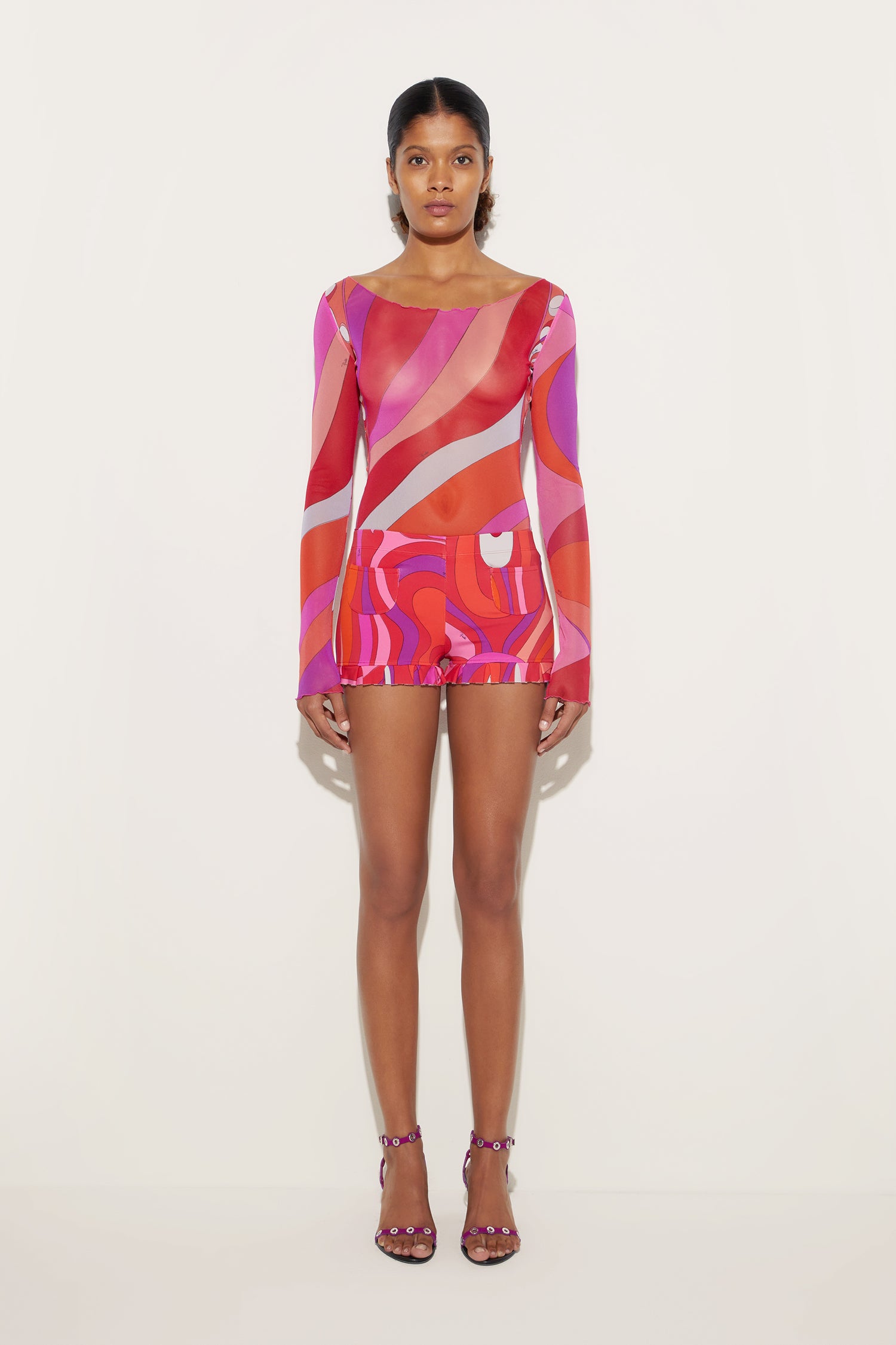 Shorts in Stampa Marmo