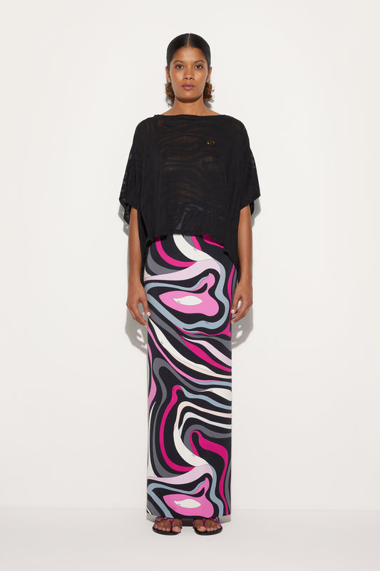Marmo Print High Waist Skirt View 2 - Pucci