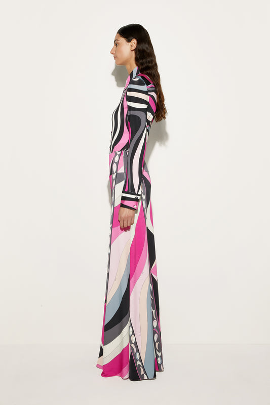 Pesci Print Long Skirt View 3 - Pucci