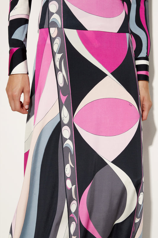 Pesci Print Long Skirt View 5 - Pucci