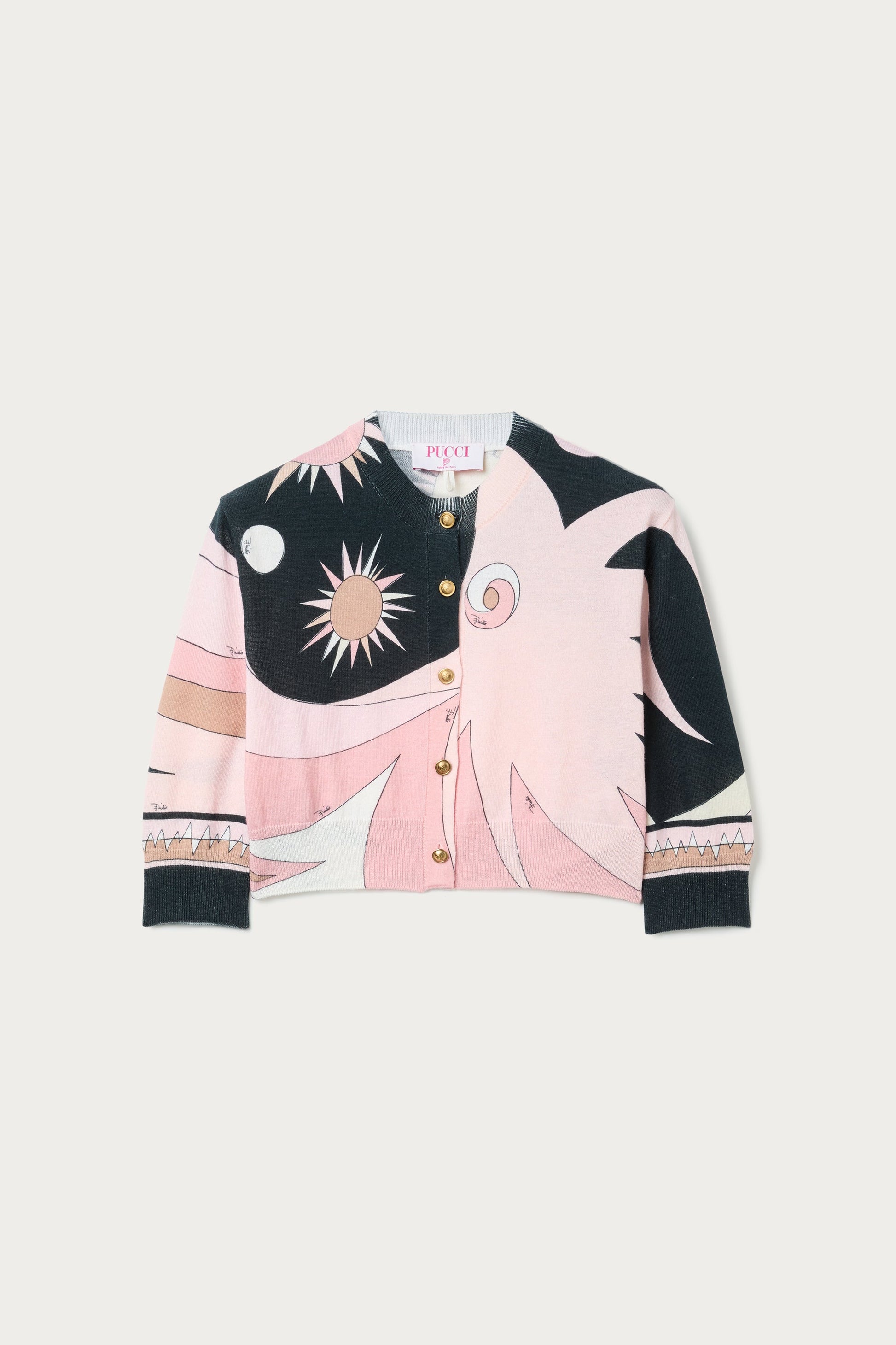 Stella Print Cropped Cardigan View 1 - Pucci