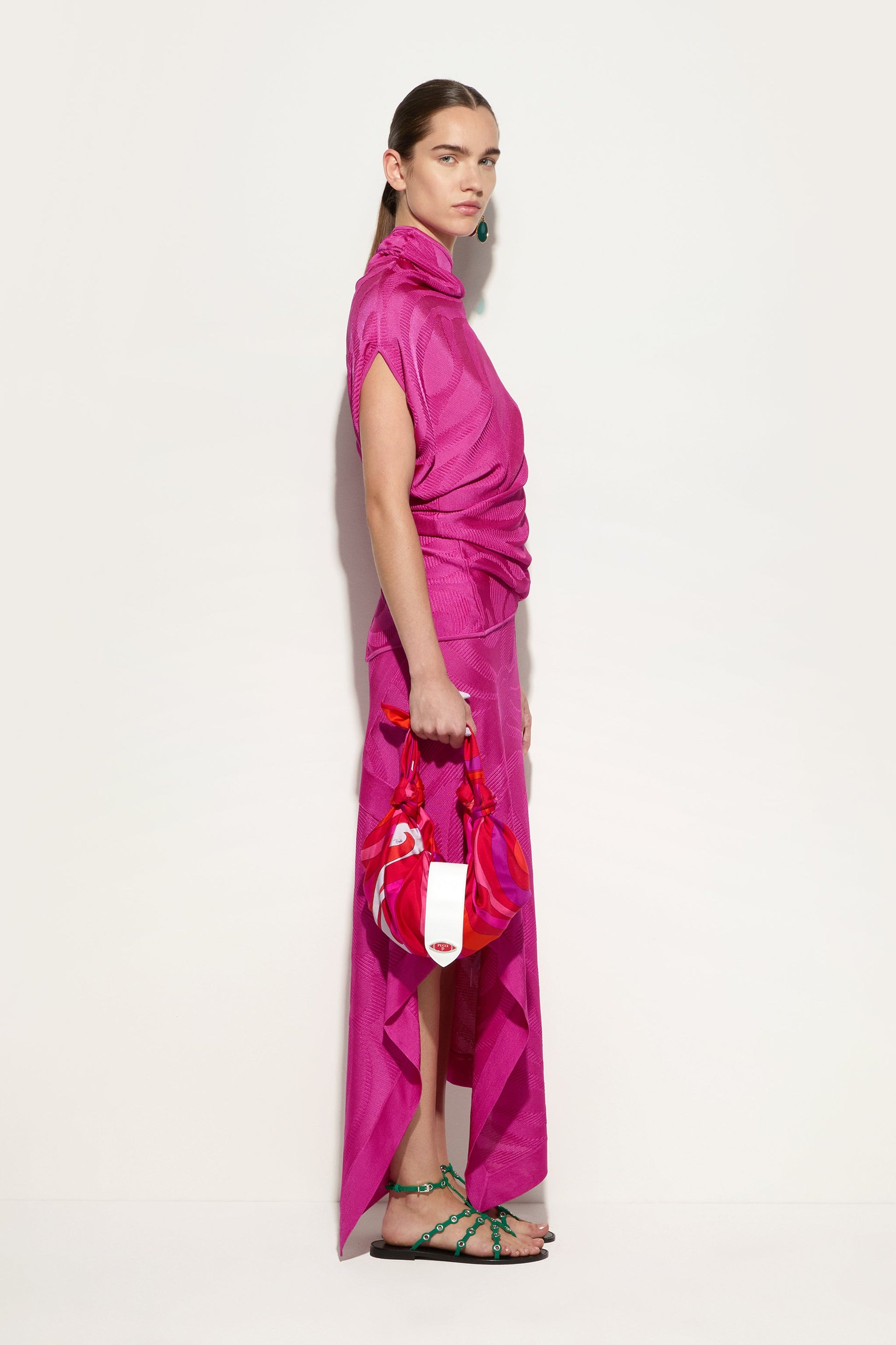 Marmo Texture Flowing Skirt View 3 - Pucci