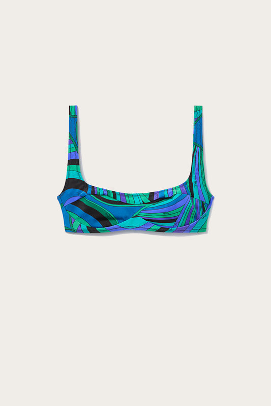 Top Bikini in Stampa Iride