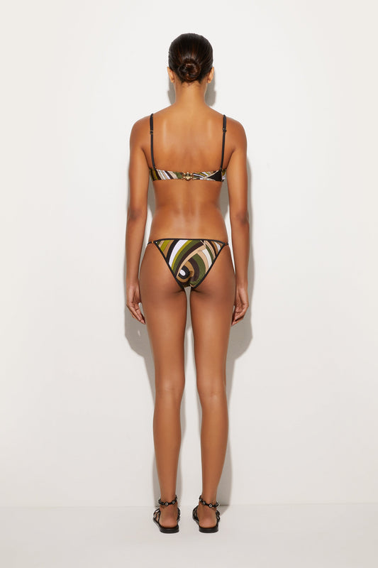 Top Bikini a Balconcino in Stampa Iride