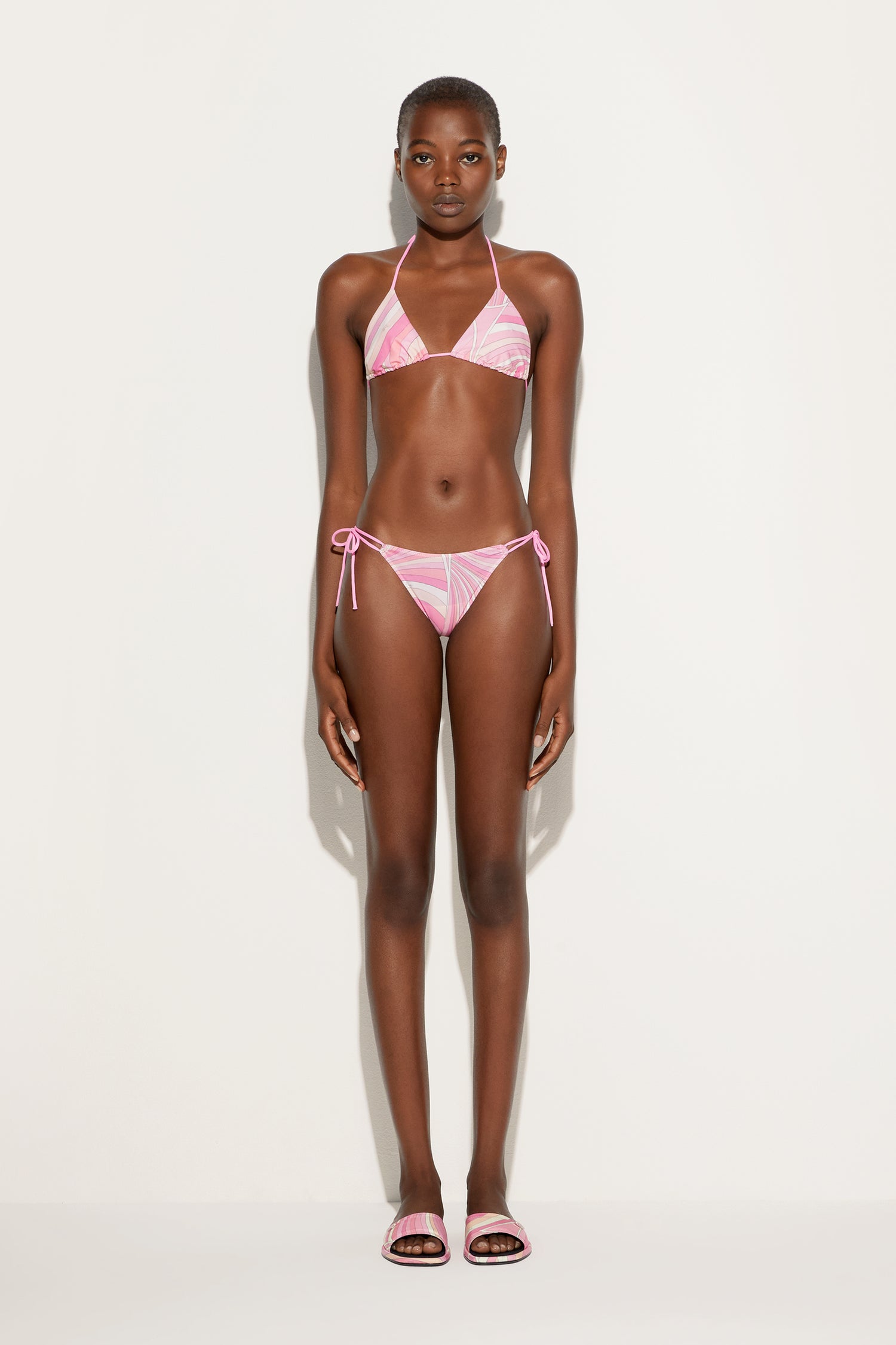 Top Bikini a Triangolo in Stampa Iride