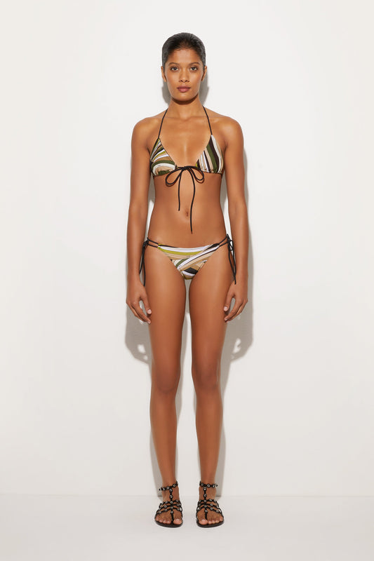 Top Bikini a Triangolo in Stampa Iride