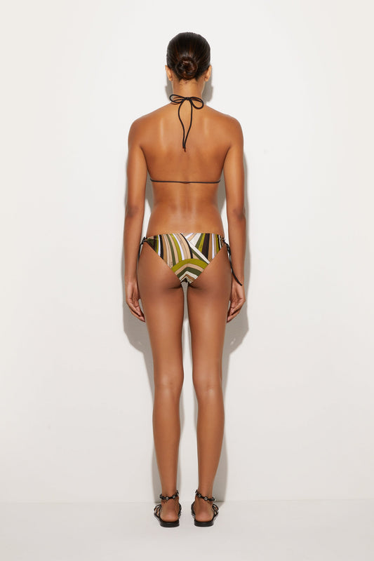 Top Bikini a Triangolo in Stampa Iride