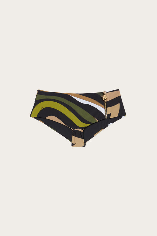 Slip Bikini in Stampa Marmo