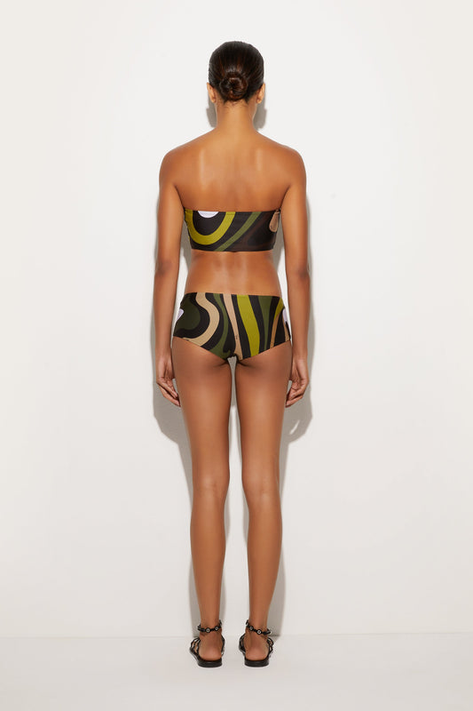 Slip Bikini in Stampa Marmo