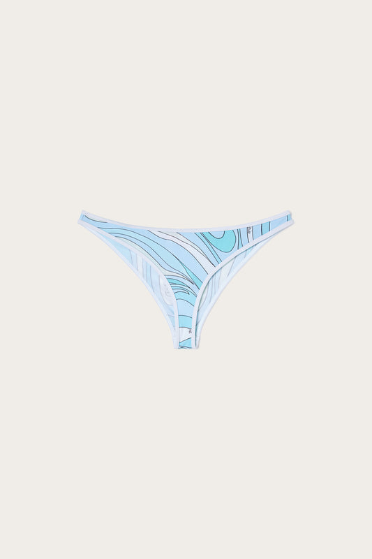 Slip Bikini in Stampa Marmo