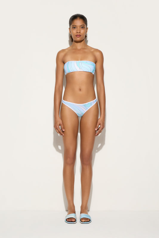 Slip Bikini in Stampa Marmo