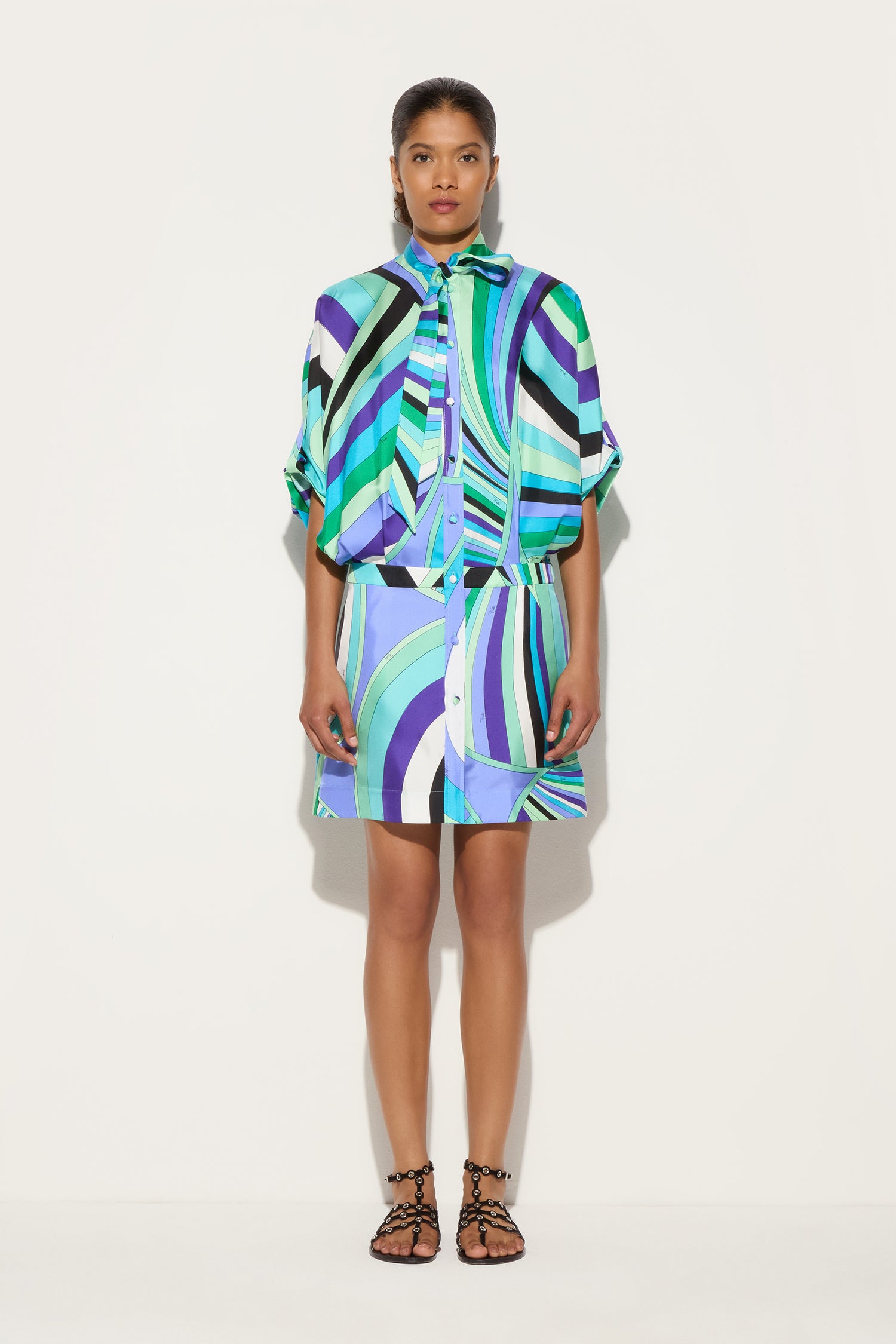 Iride Print Mini Dress