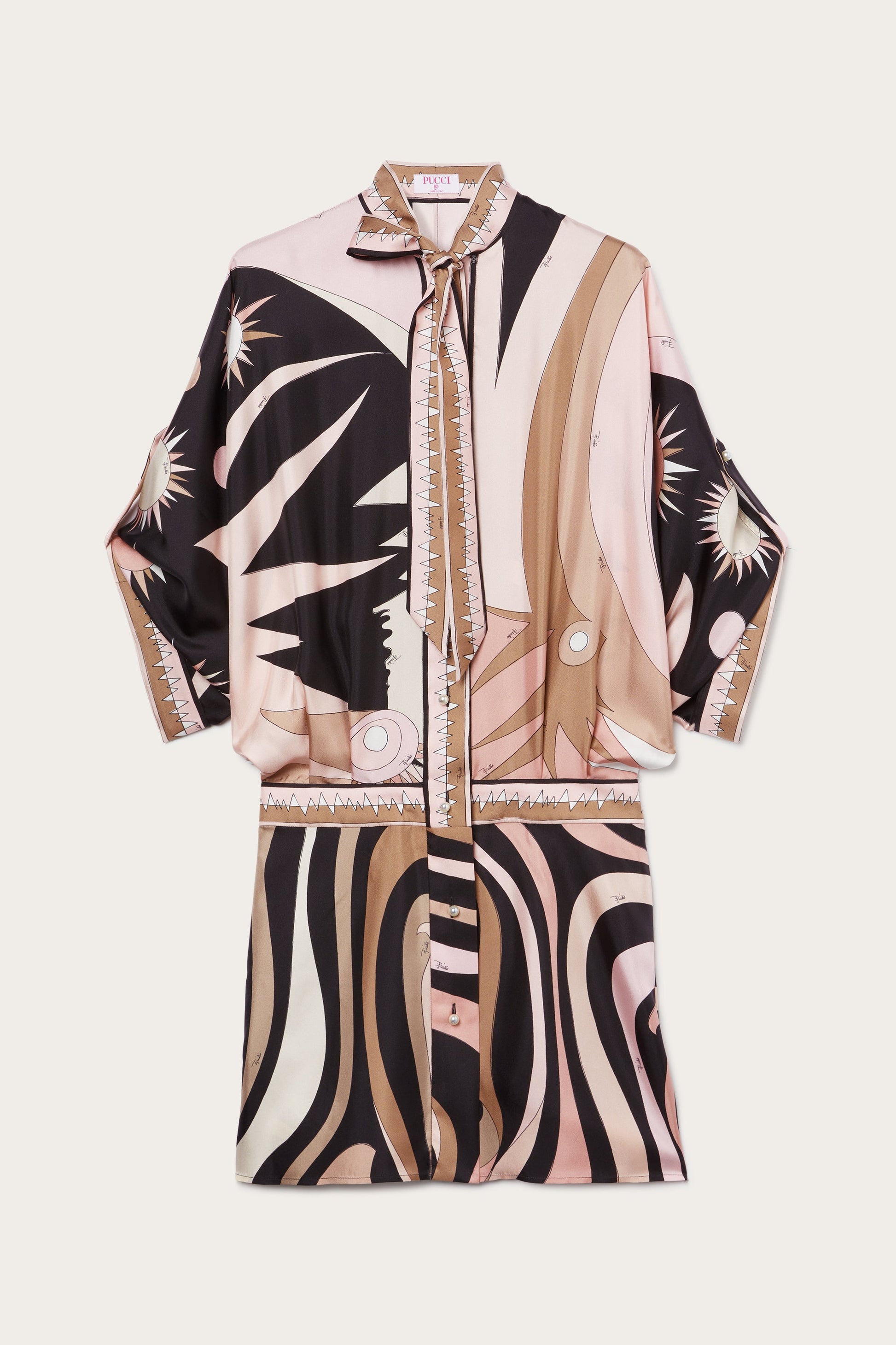 Mini Dress with Asymmetric Sleeves View 1 - Pucci