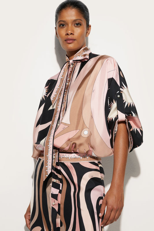 Mini Dress with Asymmetric Sleeves View 5 - Pucci