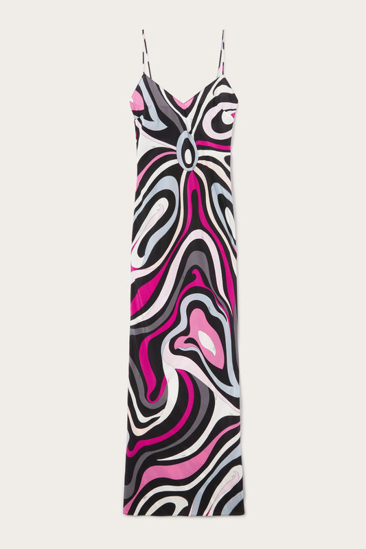 Marmo Print Silk Dress View 1 - Pucci