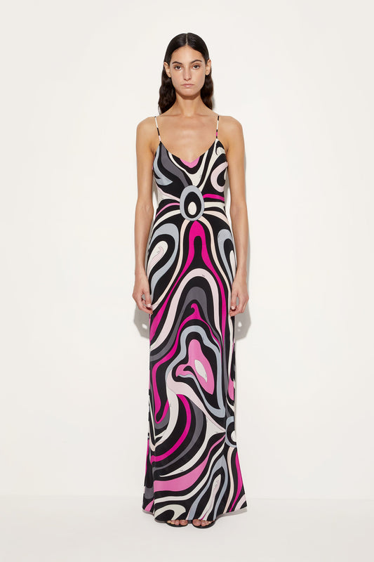 Marmo Print Silk Dress View 2 - Pucci