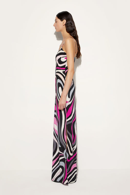 Marmo Print Silk Dress View 3 - Pucci