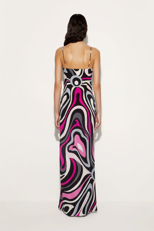 Marmo Print Silk Dress View 4 - Pucci