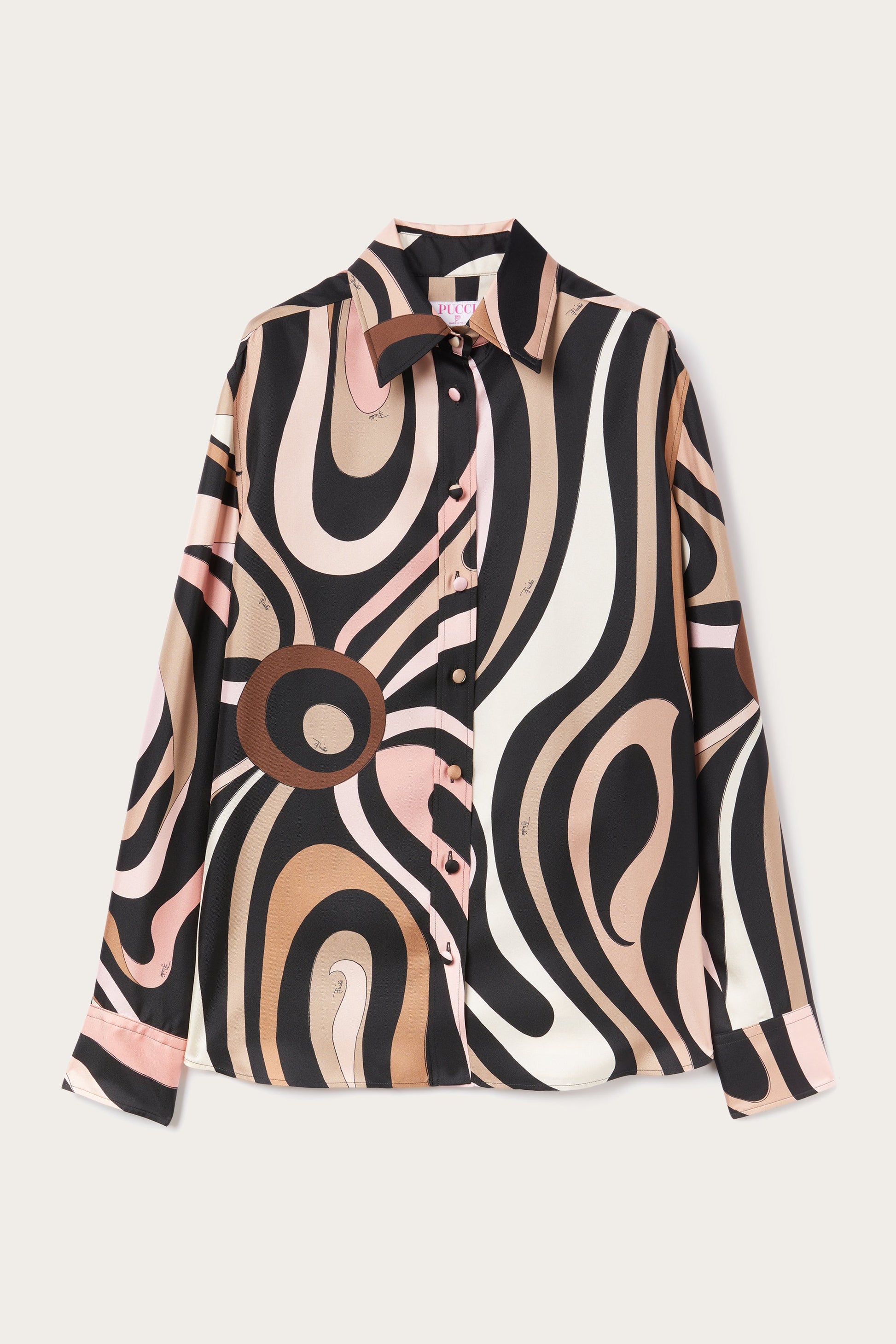 Marmo Print Silk Shirt View 1 - Pucci