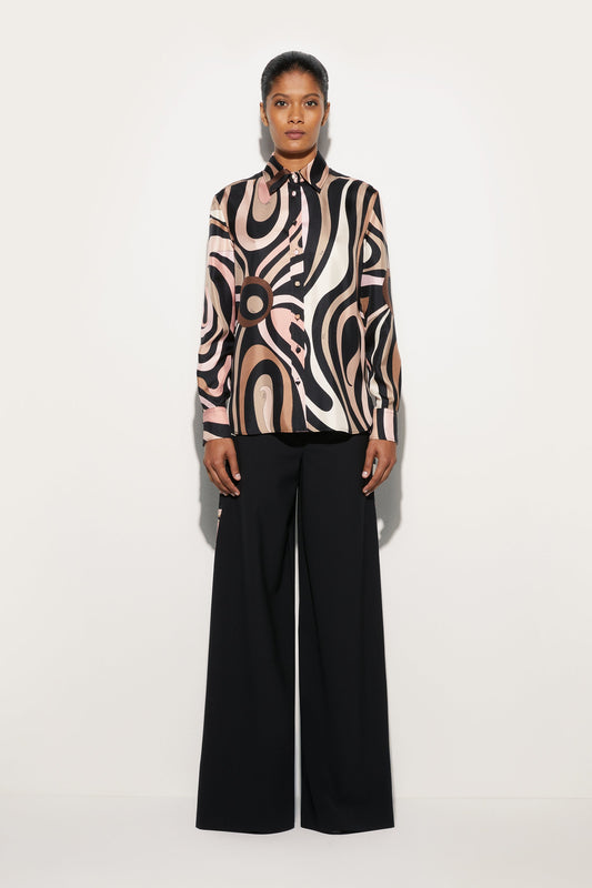 Marmo Print Silk Shirt View 2 - Pucci
