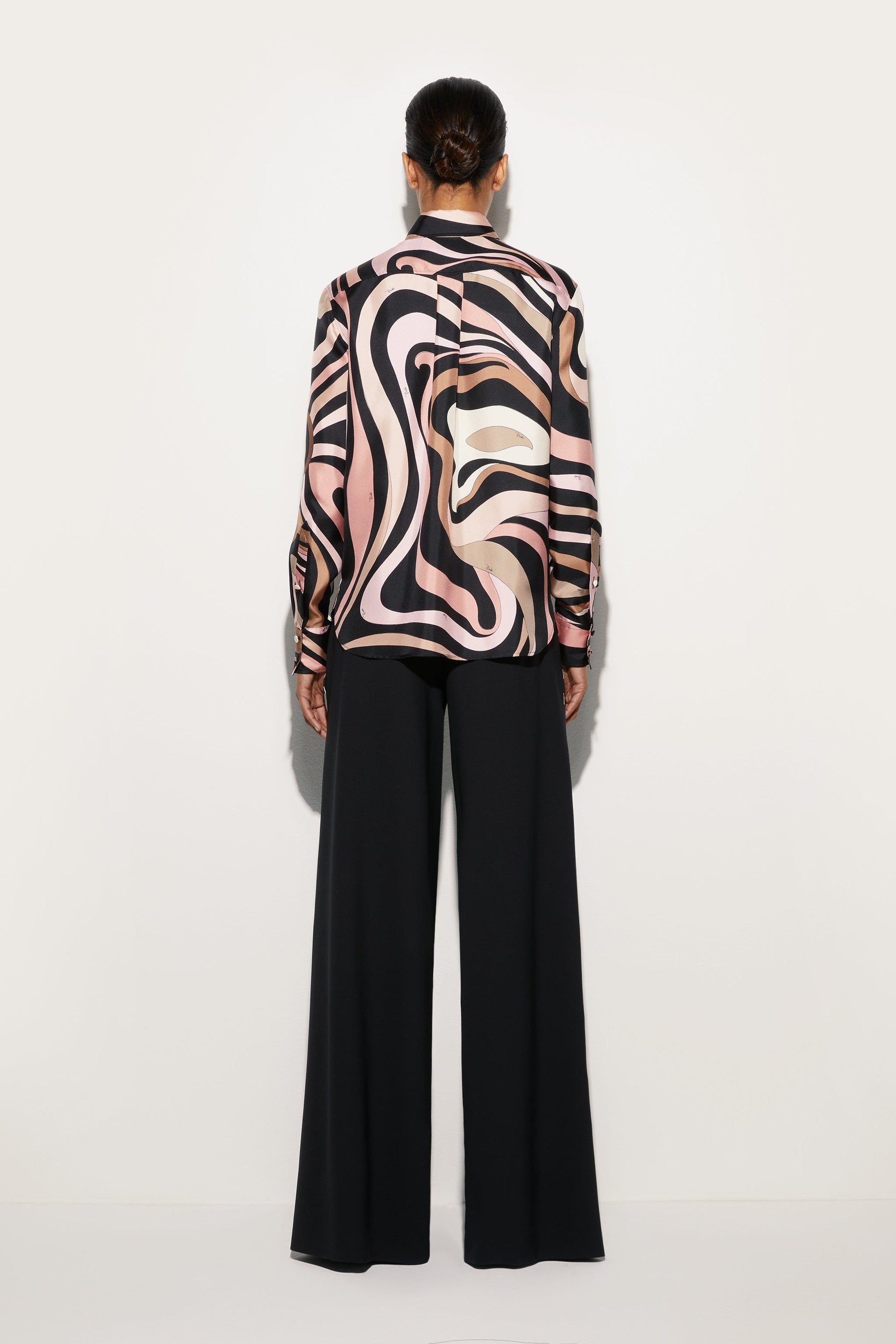Marmo Print Silk Shirt View 3 - Pucci