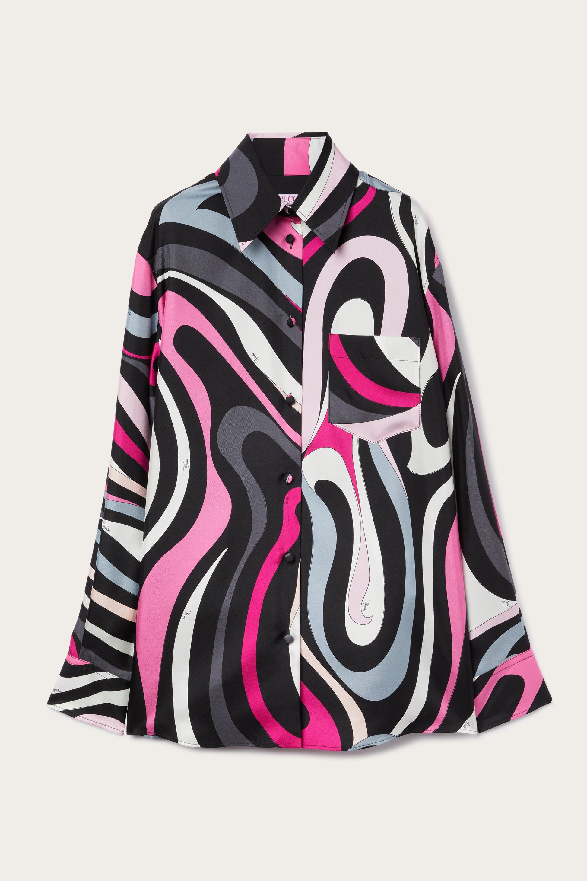 Marmo Print Silk Shirt View 1 - Pucci