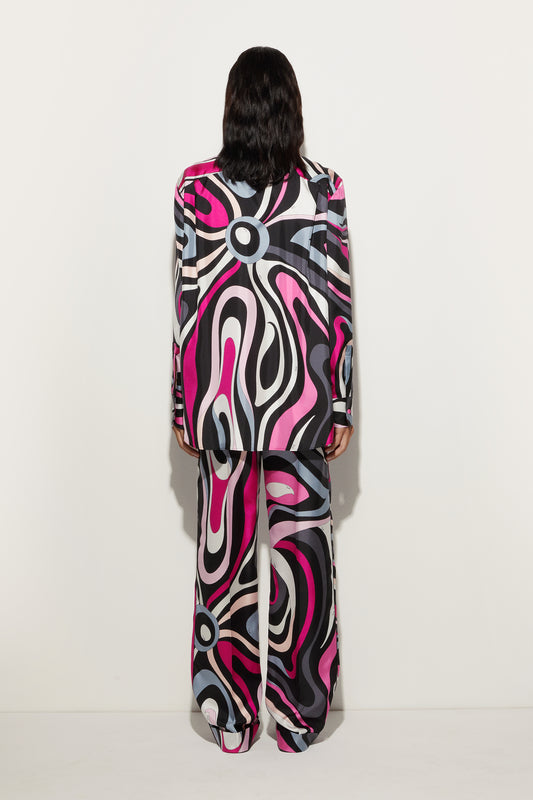Marmo Print Silk Shirt View 4 - Pucci