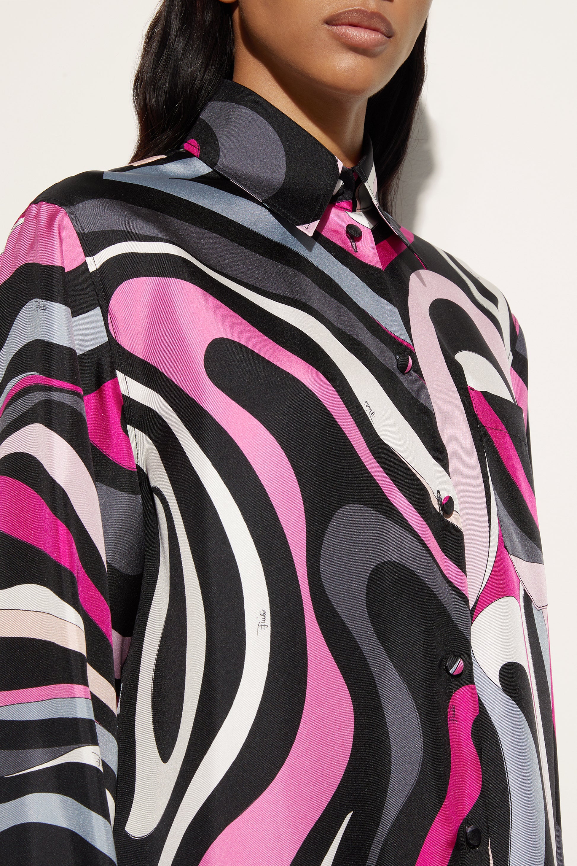 Marmo Print Silk Shirt View 5 - Pucci