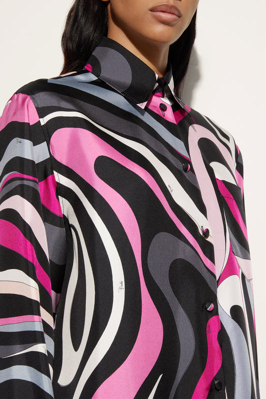 Marmo Print Silk Shirt View 5 - Pucci