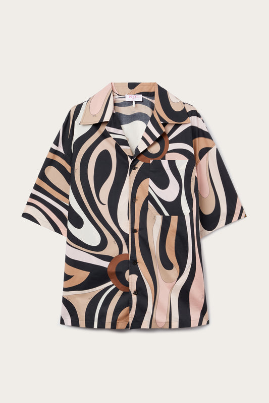 Camicia Bowling in Stampa Marmo