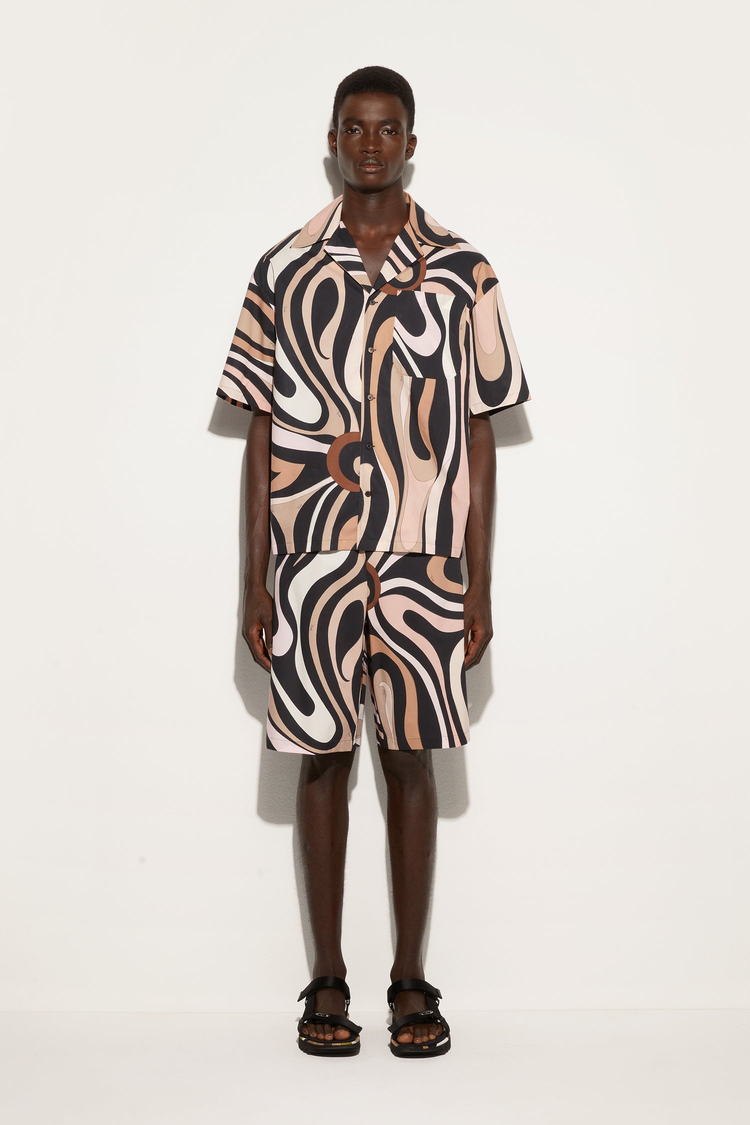 Marmo Print Bowling Shirt