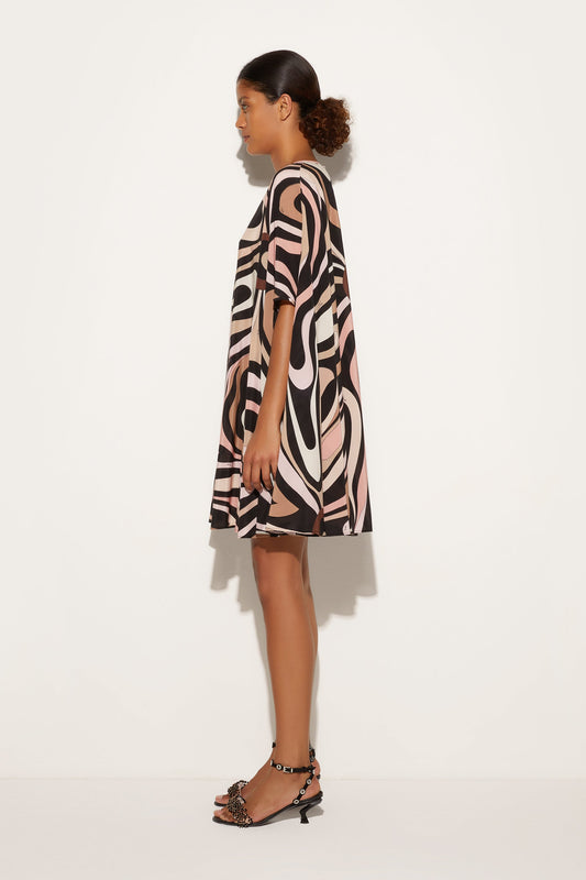 Marmo Print Kaftan Mini Dress View 3 - Pucci