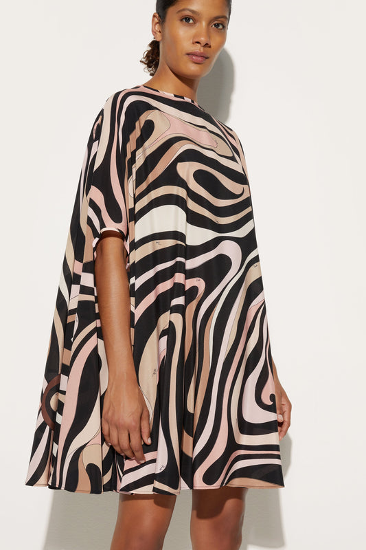 Marmo Print Kaftan Mini Dress View 5 - Pucci