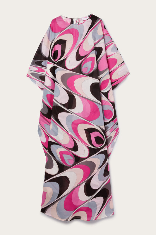 Onde Print Cotton Kaftan View 1 - Pucci