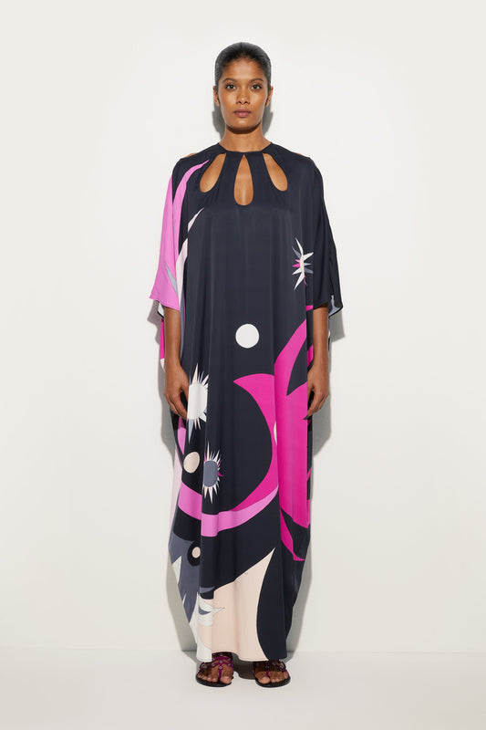 Stella Print Loose Fit Kaftan View 2 - Pucci