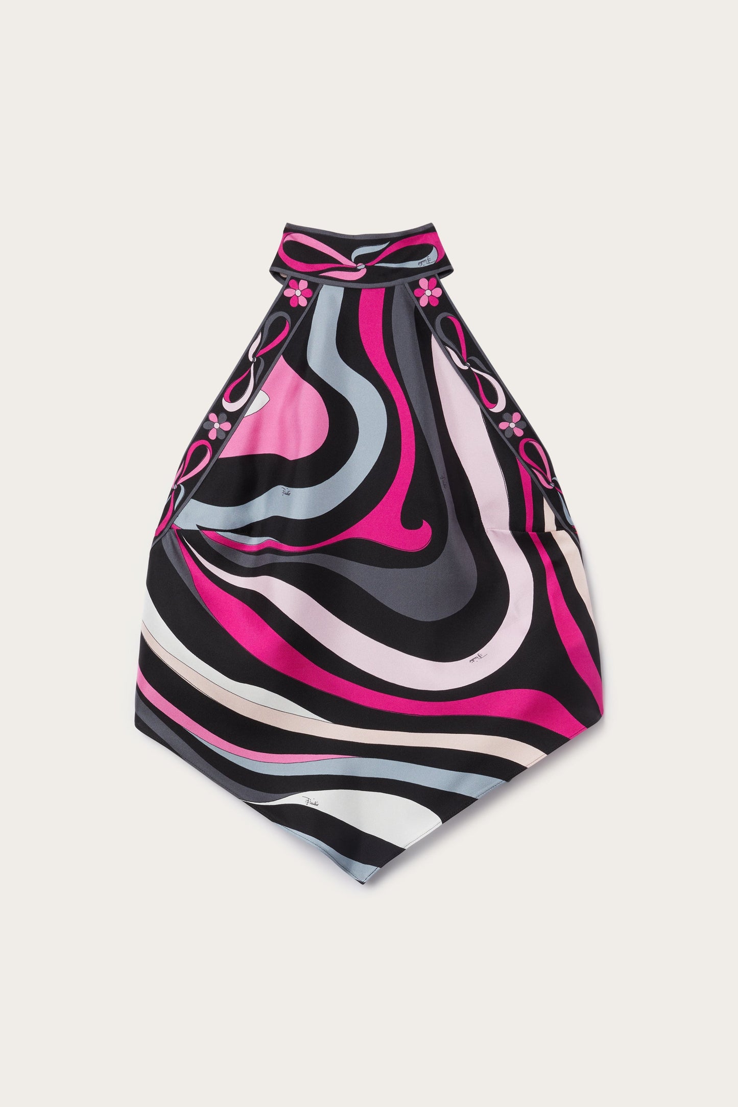 Marmo Print Silk Twill Drop Top View 1 - Pucci