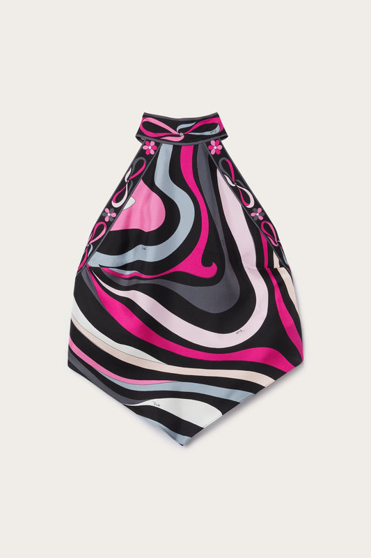 Marmo Print Silk Twill Drop Top View 1 - Pucci