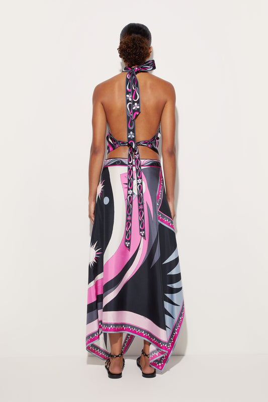 Marmo Print Silk Twill Drop Top View 4 - Pucci