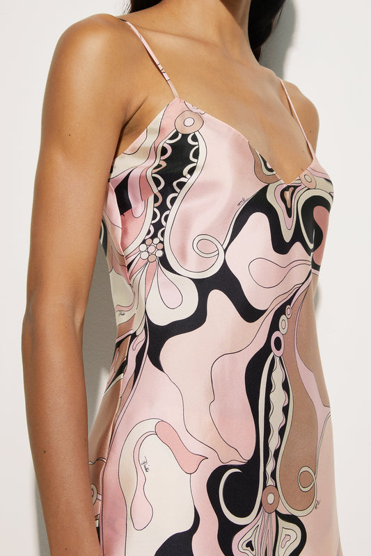 Top in Seta con Stampa Orchidee
