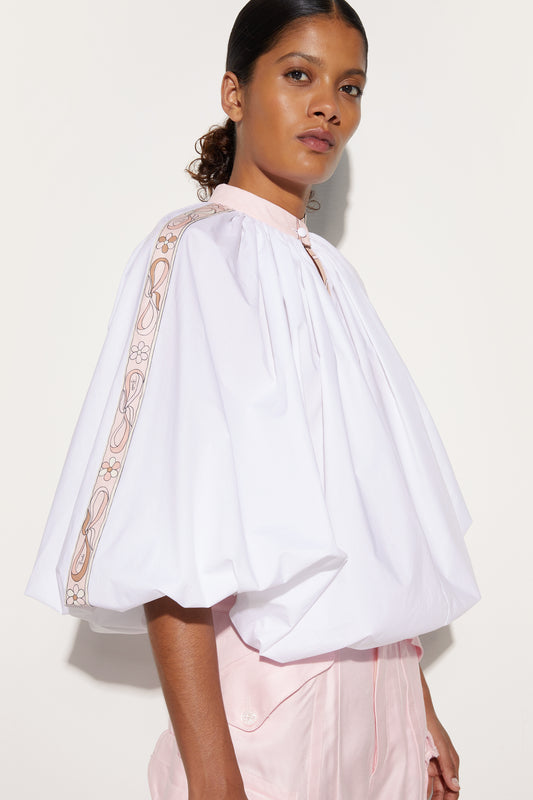 Blusa con Dettagli Stampati