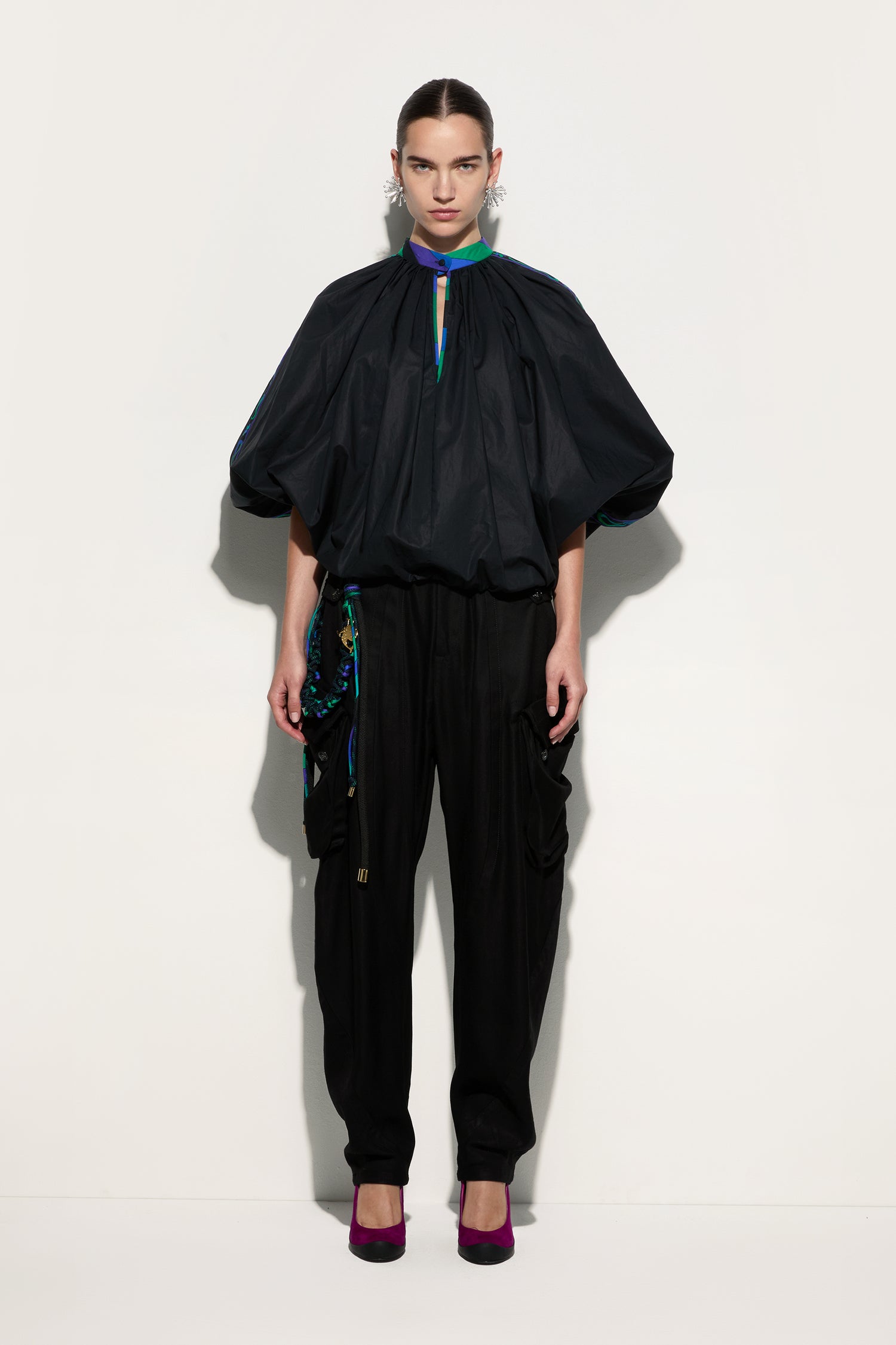 Blusa con Dettagli Stampati